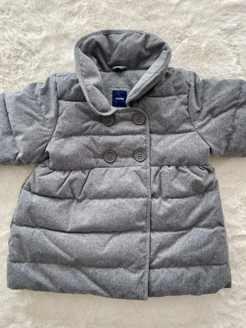 SALE! Baby Gap Infant Winter Gray PUFFER Jacket Coat - Primaloft 18-24 Months